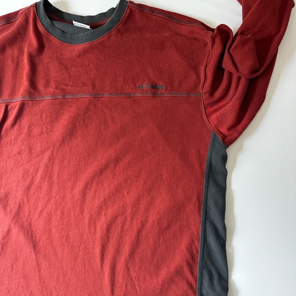 Columbia men’s pull over long sleeve shirt, size XL, color maroon and gray - Picture 4 of 6